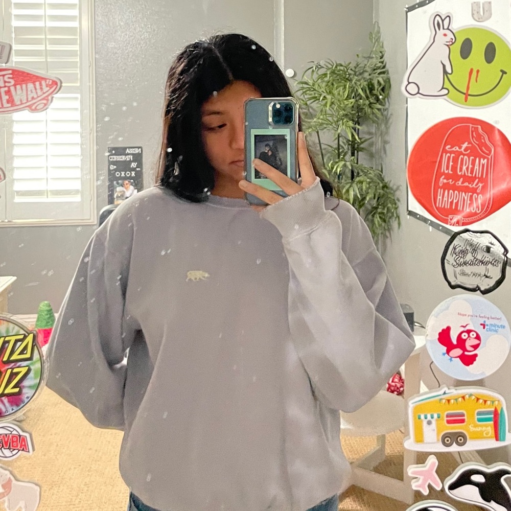 brandy melville lilac purple bear sweatshirt